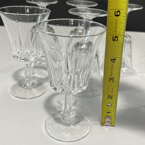 Vintage Arcoroc France crystal wine cordial glasses regency star 5.25” - Picture 14 of 16